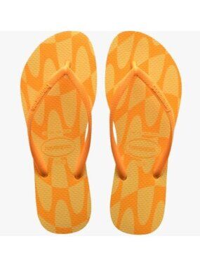 Havaianas Summer Sandals Women Caja Yellow Size US 7